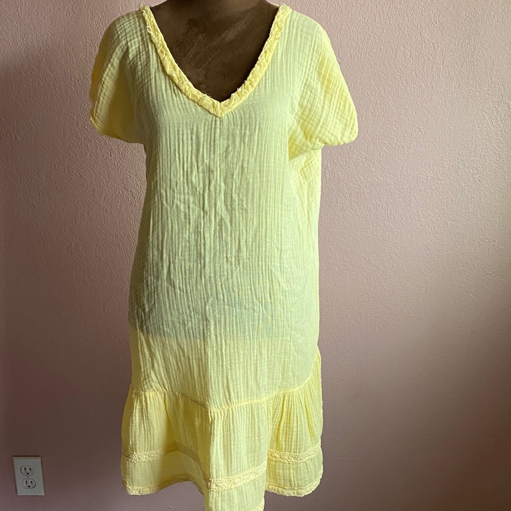 MICHAEL STARS Yellow V-Neck Dress